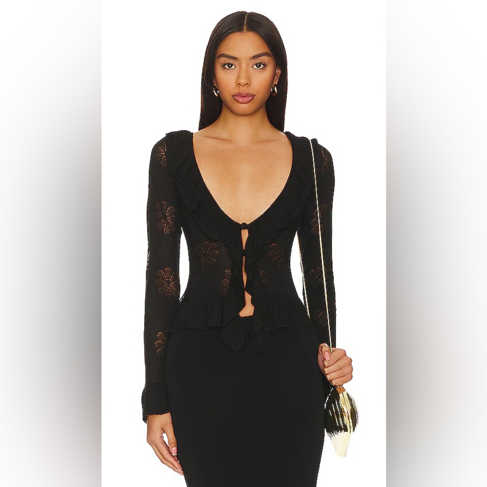 Asta Resort Vanessa Cardigan in Black XS NEW
